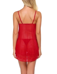 IGNOTO Babydoll Lingerie for Women || Nightwear, Honeymoon Sleepwear Baby doll Dress for Ladies || 132-BLK - 1024-RED