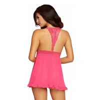 IGNOTO Babydoll Lingerie for Women || Nightwear, Honeymoon Sleepwear Baby doll Dress for Ladies || 132-BLK - 243-PNK
