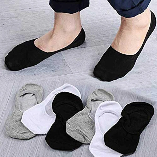 Men and Women Cotton Ankle Socks for Loafer/Juti with Anti-Slip Silicon Anti Skit Support || (Multicolour, Assorted, Free Size) - 9