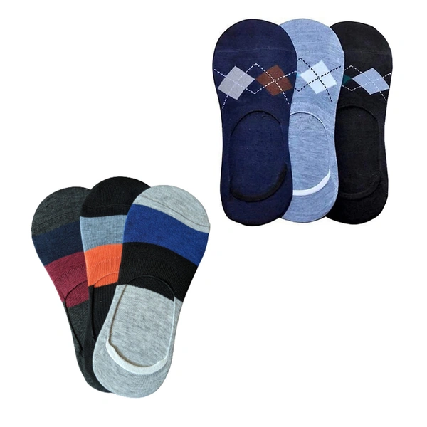 Men and Women Cotton Ankle Socks for Loafer/Juti with Anti-Slip Silicon Anti Skit Support || (Multicolour, Assorted, Free Size) - 6