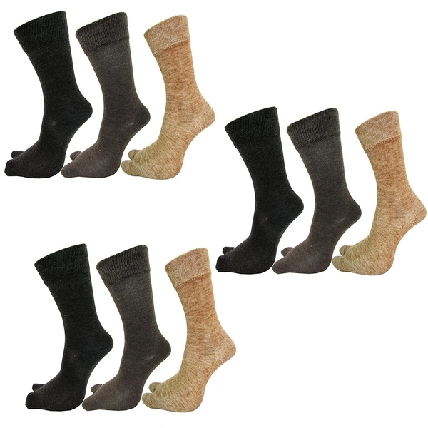 IGNOTO Nylon Cotton Blend Toe Socks for Women/Girls || Thumb Socks, Multicolor - 9