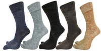 IGNOTO Nylon Cotton Blend Toe Socks for Women/Girls || Thumb Socks, Multicolor - 3