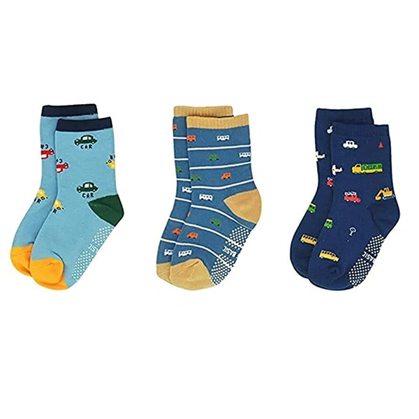 Baby Boy's and Baby Girl's Fancy Cotton Socks || (Color/Pattern: Assorted) - 3, 1-3 Years