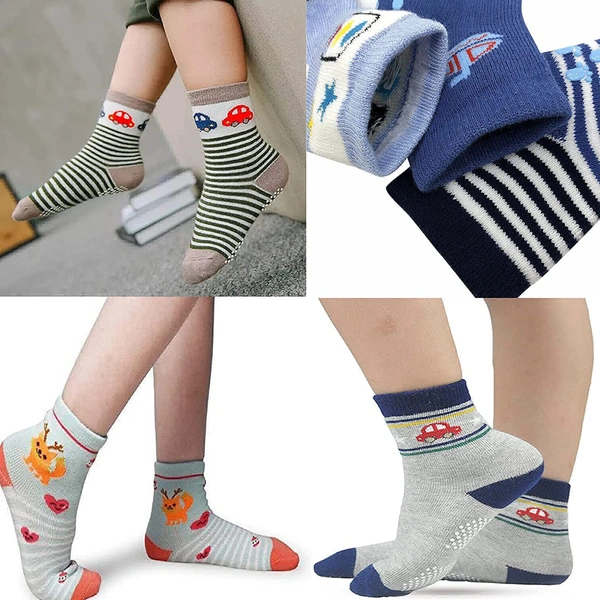 Baby Boy's and Baby Girl's Fancy Cotton Socks || (Color/Pattern: Assorted) - 12, 7-13 Years