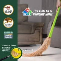 Soft Meghalaya Grass Broom Stick || Eco-Friendly || Jumbo size (Phool Jhadu, Mop) for Floor, Garden, Outdoor Cleaning Natural and Pure Bamboo Seek Coconut Jhadu/Brooms (Multicolour - Assorted) - 1, FOOL-JHADU