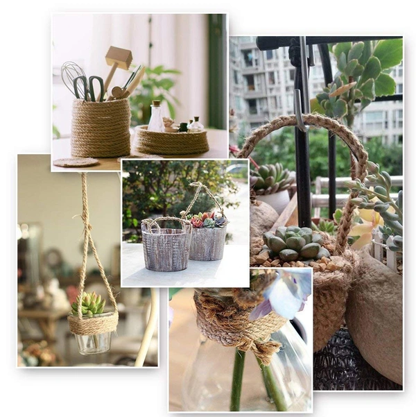 100% Natural Thick Jute Hemp Rope 10MM Strong String Craft Twine for DIY & Arts Crafts,Christmas Gift Packing,Cat Scratch Post, Bundling,Floristry - 20 Meter