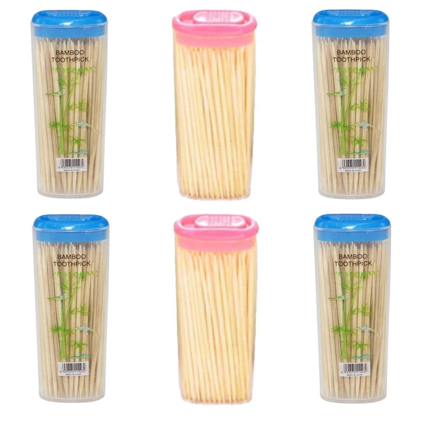 supreme quality wooden toothpick bamboo sticks - party sticks - fruit skewer -kabab skewer- pointed tip-Brown - 6