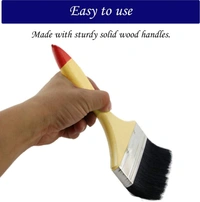 Combo Pack of Double Thickness Triple Boiled 100% Pure Nylon/Polyester Blend Round Bristles Paint Brush for All Application - Brush size 1'', 2'', 3''