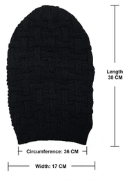  Unisex Inside Fur Beanie Cap for Men Women Girls Skull Slouchy Winter Woolen Knitted (Color: Assorted)
