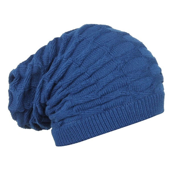  Unisex Inside Fur Beanie Cap for Men Women Girls Skull Slouchy Winter Woolen Knitted (Color: Assorted)