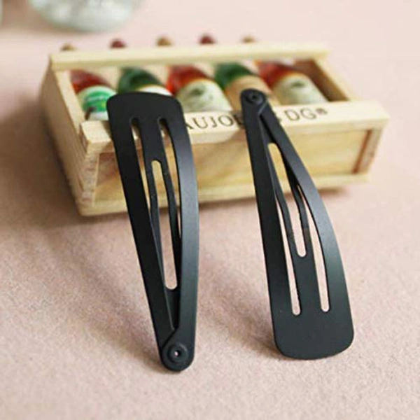 Tik Tak Hair Clips Pins for Women Girls & Kids Tic Tac Matte Black Clips Barrettes Hair Styling Pins - 12 (6 Pair), Small