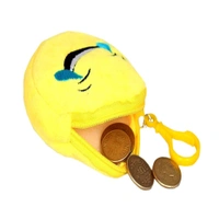 Emoji Pouch Mini Cute Round Face Smiley Purse for Earphone, Coins || Best Gifts For Birthday || Keychain For All Age Group (Assorted) - 3