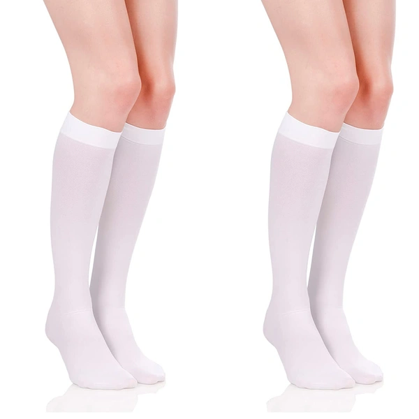 Cotton Thigh-High Stockings || Knee High Socks Long Female Transparent White Stockings Sexy Women Varicose Nylon Stockings - 2
