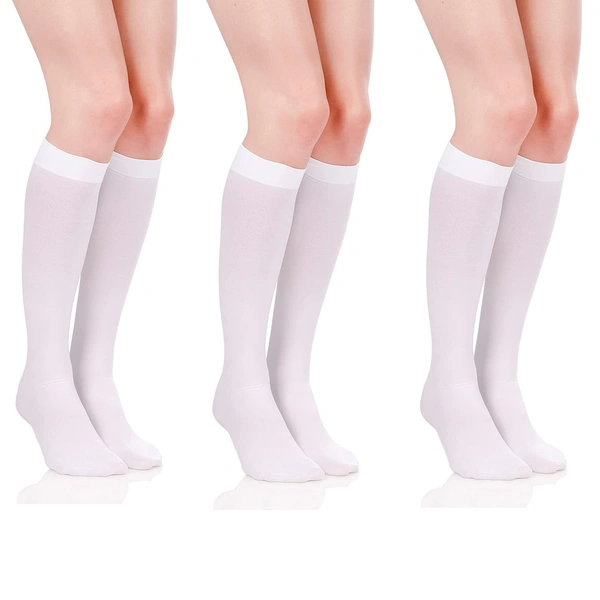 Cotton Thigh-High Stockings || Knee High Socks Long Female Transparent White Stockings Sexy Women Varicose Nylon Stockings - 3