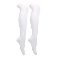 Cotton Thigh-High Stockings || Knee High Socks Long Female Transparent White Stockings Sexy Women Varicose Nylon Stockings - 3