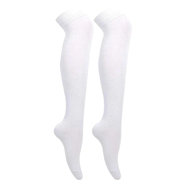 Cotton Thigh-High Stockings || Knee High Socks Long Female Transparent White Stockings Sexy Women Varicose Nylon Stockings - 3