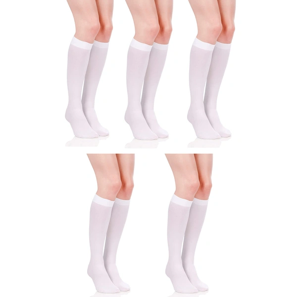 Cotton Thigh-High Stockings || Knee High Socks Long Female Transparent White Stockings Sexy Women Varicose Nylon Stockings - 5