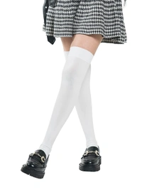 Cotton Thigh-High Stockings || Knee High Socks Long Female Transparent White Stockings Sexy Women Varicose Nylon Stockings - 5