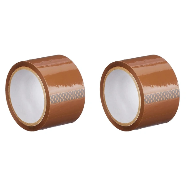 BOPP Packing Cello Tape, Self Adhesive Heavy Duty Tape Roll Ideal for Packaging Box (65 Metres) - Bourbon, 2, 3 Inch