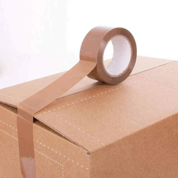 BOPP Packing Cello Tape, Self Adhesive Heavy Duty Tape Roll Ideal for Packaging Box (65 Metres) - Bourbon, 1, 2 Inch