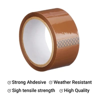 BOPP Packing Cello Tape, Self Adhesive Heavy Duty Tape Roll Ideal for Packaging Box (65 Metres) - Bourbon, 1, 2 Inch