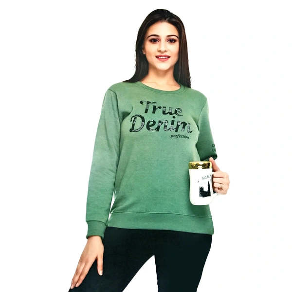 Women's Regular Fit Full Sleeve Round Neck Sweatshirt || Round Hoodie Women Girl Casual Stylish Latest Sweatshirt - Keppel, L