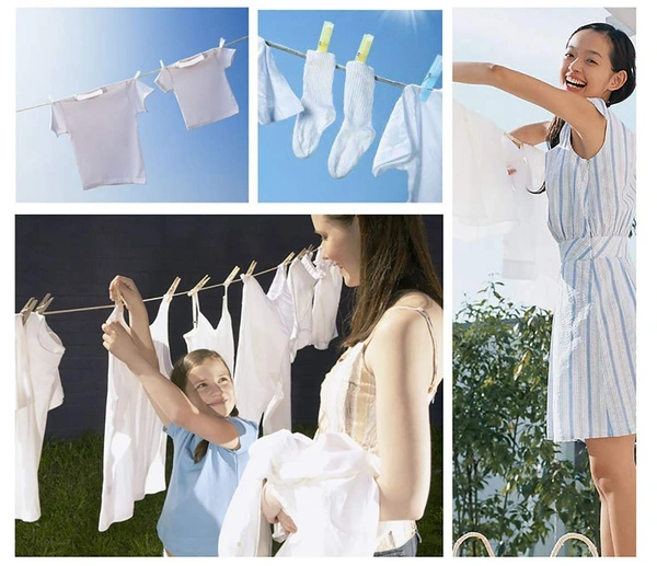 IGNOTO Nylon Anti-Rust and Anti Slip Laundry Clothesline String || Twisted Multipurpose Outdoor Clothes Drying Wire (Multi-Colour/Assorted)) - 30 Meter