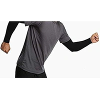 Men's and Women's Full Hand Arm Sleeves finger free arm sleeves dust and pollution Protections Driving Gloves || Black, Free Size - 1