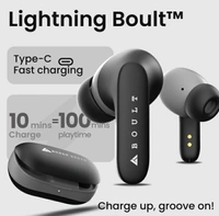 Boult Y1 with Zen ENC Mic, 50H Battery, Fast Charging, Pro+ Calling, Knurled Design Bluetooth Headset (Black, True Wireless)