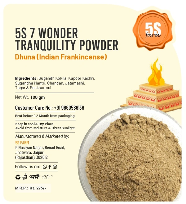 7 Wonder Tranquility Powder - 100 Gms