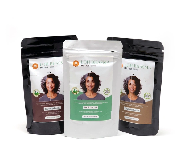5S Loh Bhasma Hair Color - 3 Packs 50 Gm each