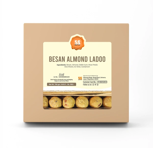Besan Almond Ladoo - 700 Grams