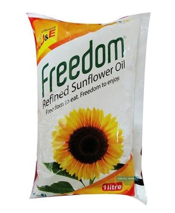 Cooking Oils freedom sunflower oil 1ltr (PACK OF 16) - 1 Ltr, 1 ltr POUCH, 179/-