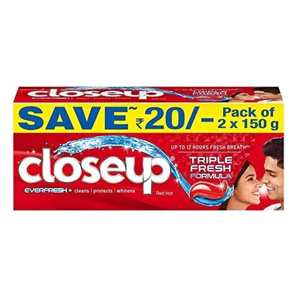 Closeup Toothpaste 300gm - 150gm X 2pcs, 300gm, 240/-
