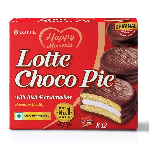 LOTTE CHOCO PIE (PACK OF 12PCS) 336gm - PACK OF 1, 170/-