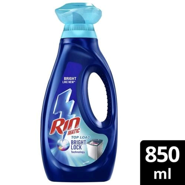 UNILEVER  Rin matic liquid 850ml - 800ml, MRP : 145/-, POUCH