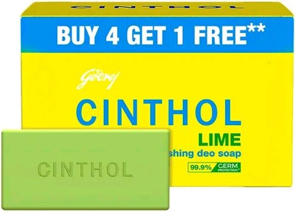 Cinthol Lime 150gm (Pack Of 4 +1 Free) - SET, 750gm, 310/-