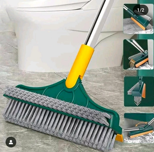 FURRET  Furret 3 in 1 Scrubbing Brush with Long Handle, Floor Scrub Brush, Tile Cleaning Brush with Scraper, Tile Cleaner brushBathroom Grout Brush with 180° Rotating Scrubbing Cleaning Tool(Multicolor) - 699/-, PACK OF 10SETS