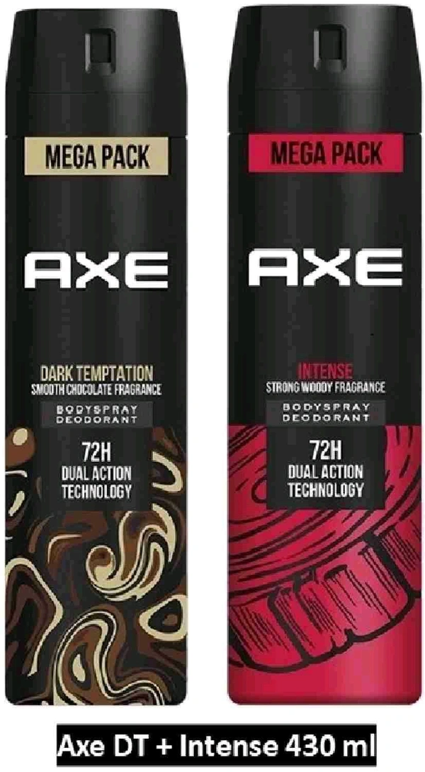 UNLIVER AXE Dark Temptation and Intense For Men (430 ml, Pack of 2) - 700/- MRP PER PIECE (350/- X 2)
