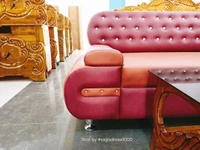 L Shape Corner Sofa Six (6) Seater  - Bright Red, Standard