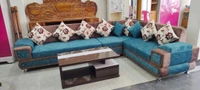 L Shape Corner Sofa Six (6) Seater  - Eastern Blue, Standard