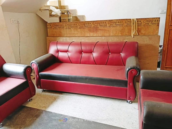 5 Seater Sofa Set - Maroon, Standard