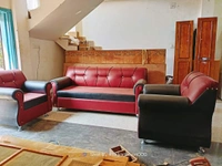 5 Seater Sofa Set - Maroon, Standard
