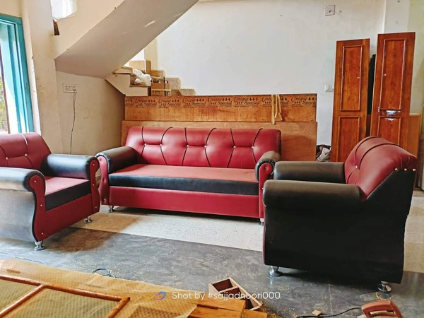 5 Seater Sofa Set - Maroon, Standard