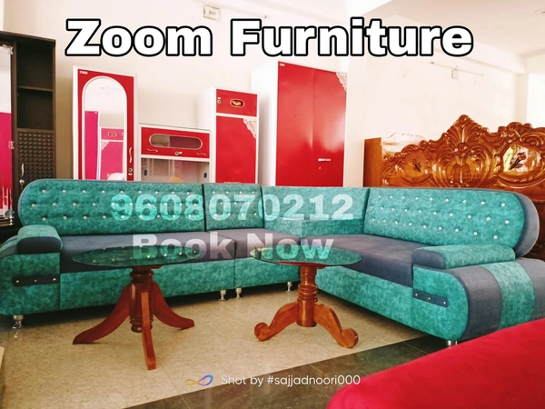 L Shape Corner Sofa Set 6 (six) seater  - standard, sky Blue