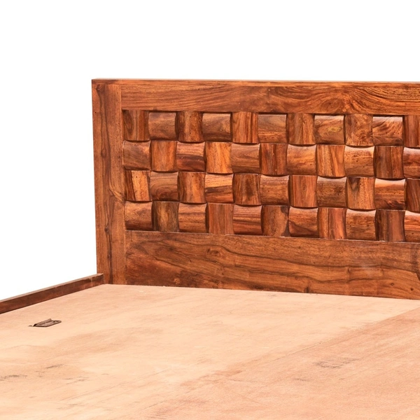 Teak Wood Bed Hand Work By zoom Furniture - king size, teak Wood Finish