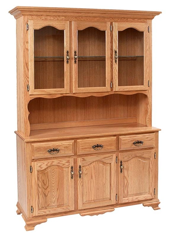wooden teak showcase - standard, walnut