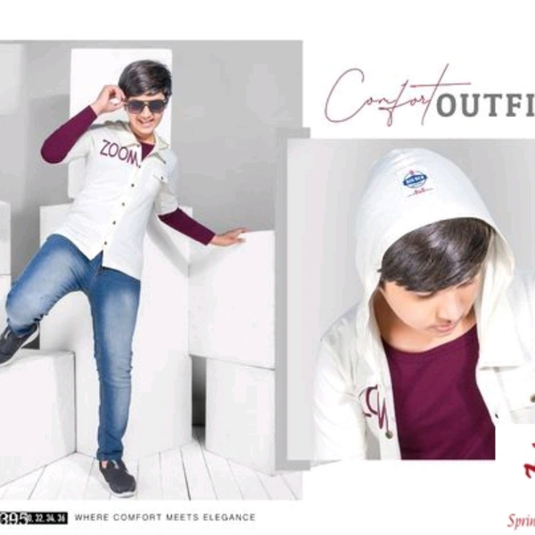 Attached Hoodie Jacket Tshirt For Boys 19466395 - 10-11 Years