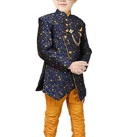 Kids Ethnic Wear Sherwani Style Kutta 19974182 - 9-10 Years