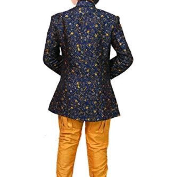 Kids Ethnic Wear Sherwani Style Kutta 19974182 - 9-10 Years
